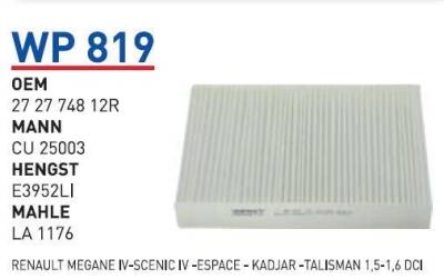212774812R Renault Megane Iv Kadjar Talisman Klima Filitresi - WUNDER