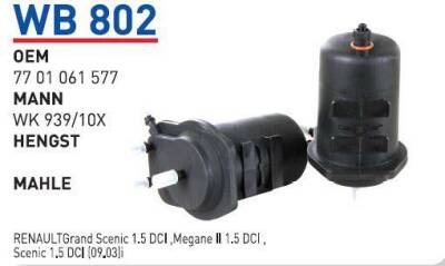 77010615577 Renault Megane Iı 1.5 Mazot Filtresi Wunder - WUNDER