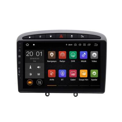 Android 10.0 Mtk 8227 2+16G Peugeot 308 Gri Multimedya Navimex - NAVİMEX