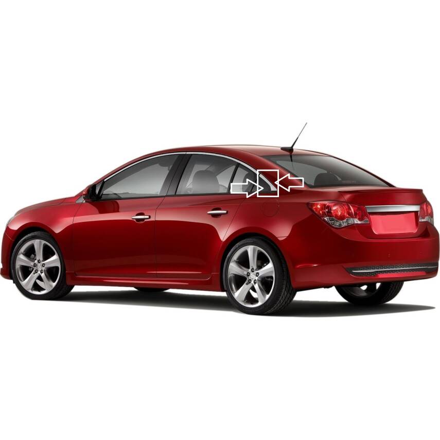 Cruze Arka Kelebek Üstü Krom 2 Parça Sedan - 2