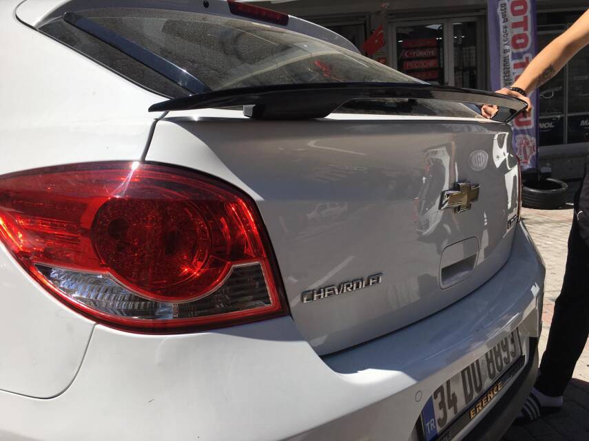 Cruze Hb Bagaj Spoiler Ayaklı Yeni Model Parlak Siyah - 9