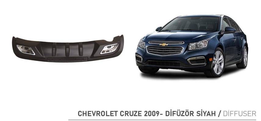 Difüzör 2 Çıkış Eksoz Cruze Siyah Orjinal Tip 2009-2012 (MAKYAJSIZ) - 1