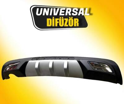 Difüzör 2 Çıkış Eksoz Üniversal Gümüş - UMTAUTO PART