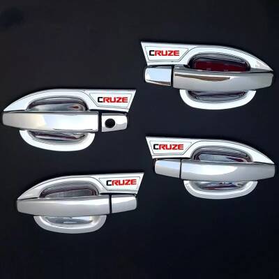 Dış Kapı Kolu Krom Komple Kaplama Cruze Yazılı 8 Li Set - 3