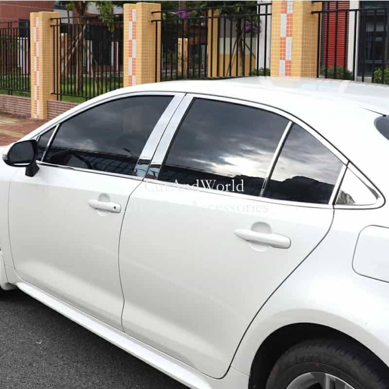 Kapı Direk Komple Krom Kaplama Set Corolla 2019 Sonrası E210 Kasa 16 Prc - 5