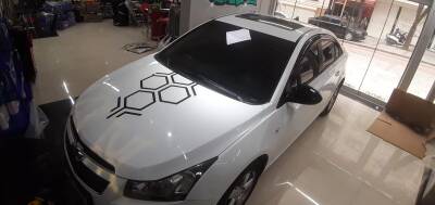 Kaput Üzeri Bal Peteği Sticker - 5