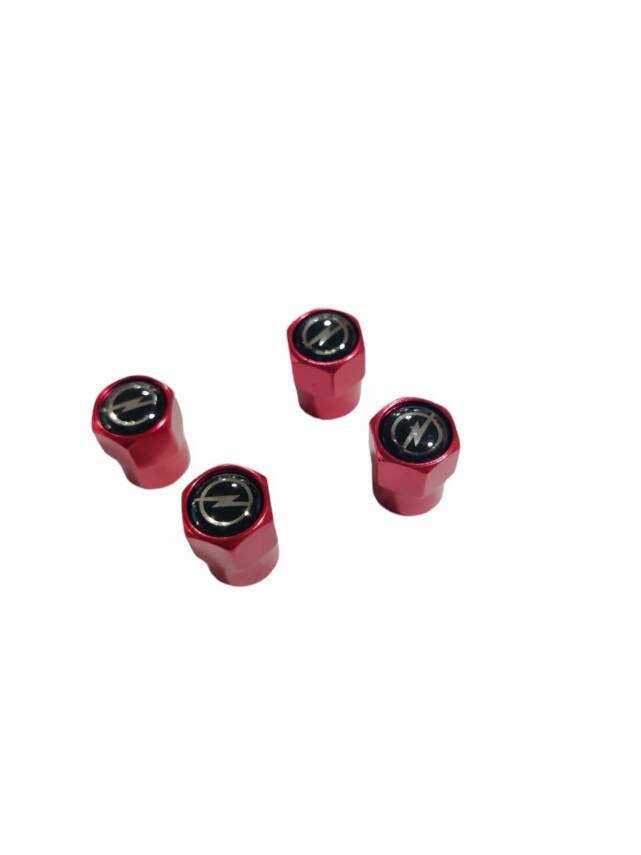 Lastik Sibob Kapak Opel Kırmızı 4 Lü Set Metal Şık - 1