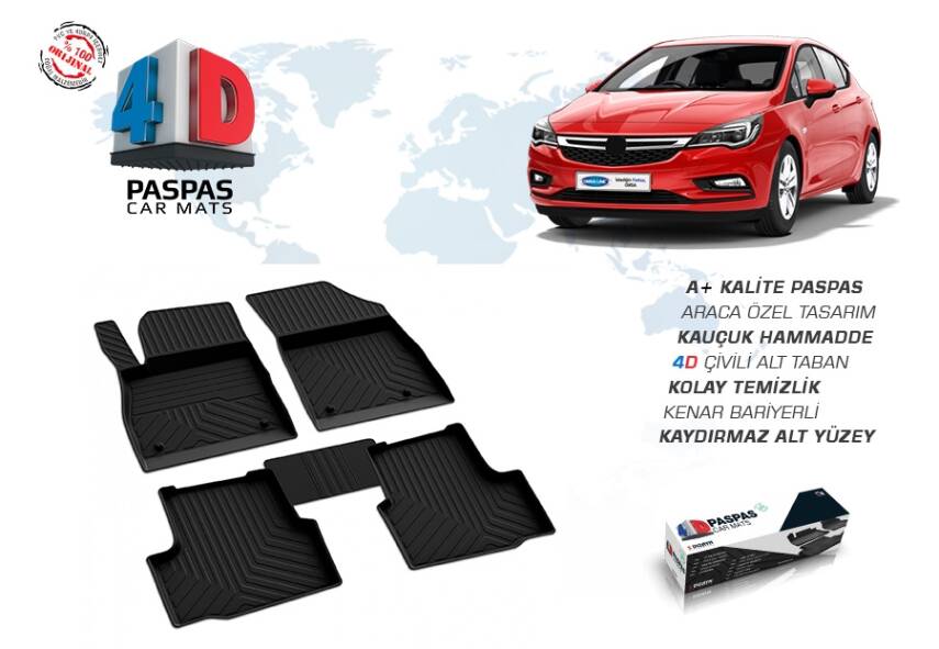 Opel Astra K 4D Havuzlu Paspas Omsa - 1