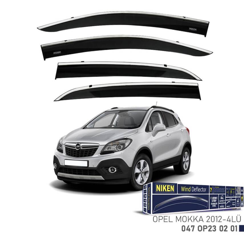Opel Mokka - Trax 2012-2021 Kromlu Cam Rüzgarlığı 4Lü Niken - 1