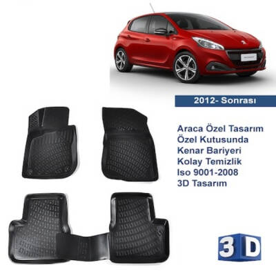 Peugeot 208 2012 Sonrası Havuzlu Paspas Takımı - UMTAUTO PART