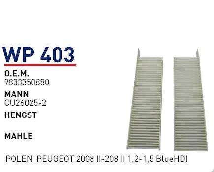 Polen Filtre 9833350880 Peugeot 2008 Iı-208 Iı 1.2 1.5 Wunder - 1