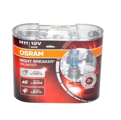 Set Ampül Far H11 12V %110 Fazla Işık Osram 64211 Nbu - İTHAL