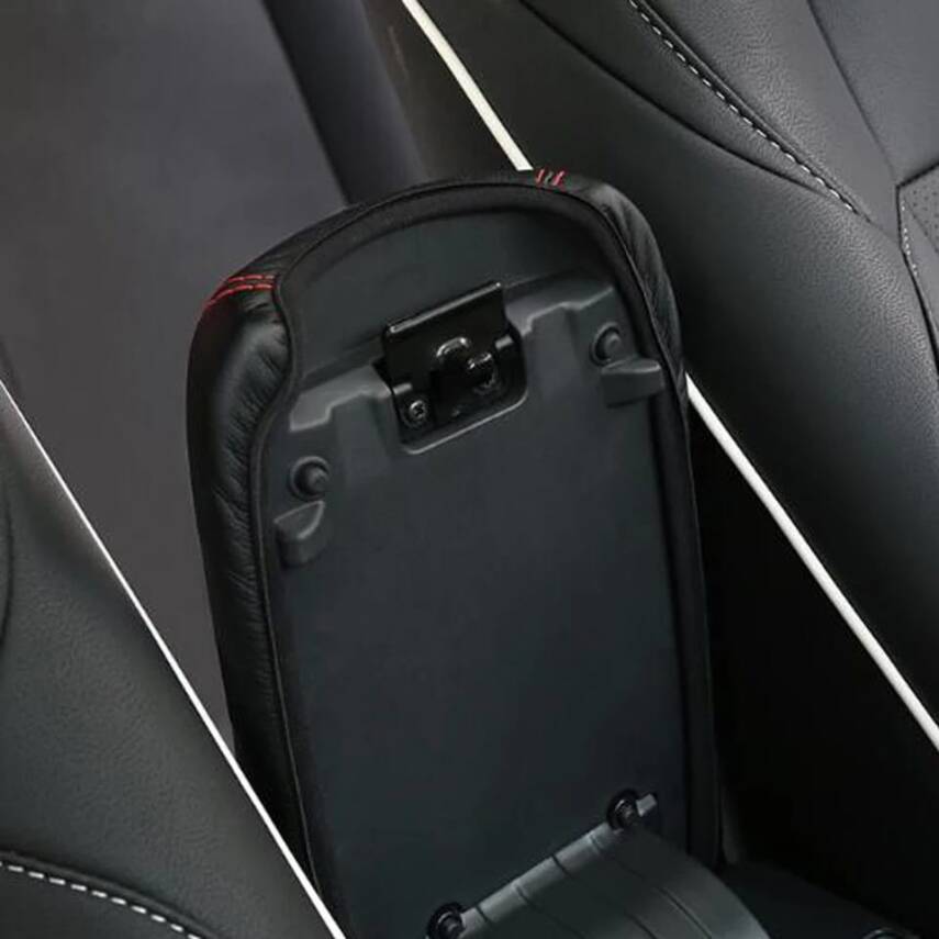 Toyota Corolla 2019 Sonrası Kol Dayama Deri Kılıf Kırmızı - 1